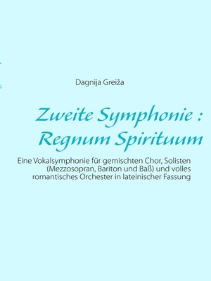 cover image of Zweite Symphonie --Regnum Spirituum